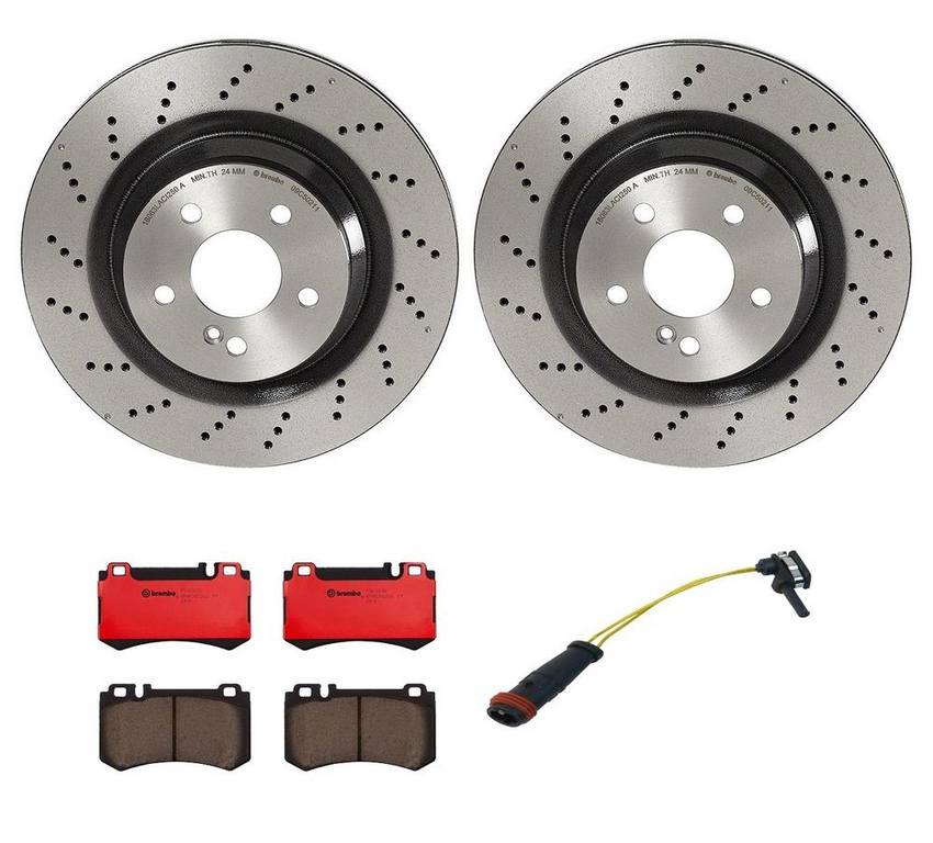 Mercedes Brembo Brakes Kit - Pads and Rotors Rear (330mm) (Ceramic) 2114231112 - Brembo 2864660KIT